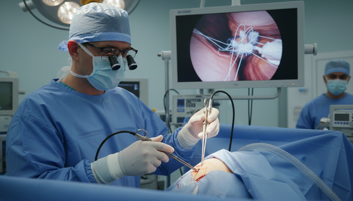 관절내시경을 이용한 회전근개 수술 장면