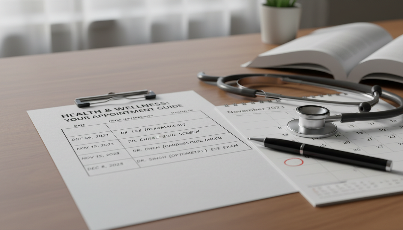 정기 검진과 병원 방문 일정 관리 모습